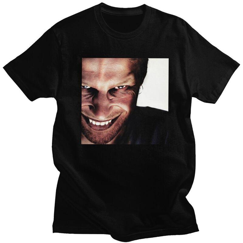 

Мужская футболка Aphex Twin на заказ 100% хлопок Модные футболки с коротким рукавом Свободный крой - Мужские летние хлопковые графические... S разноцветный