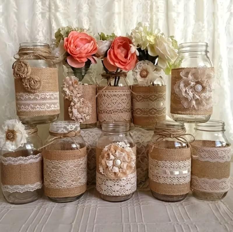 3/5/7.5/10/15cm Burlap Fabric Roll Christmas Gift Wrapping Bowknot DIY Handmade Wedding Party Home Decoration Jute Roll Supplies