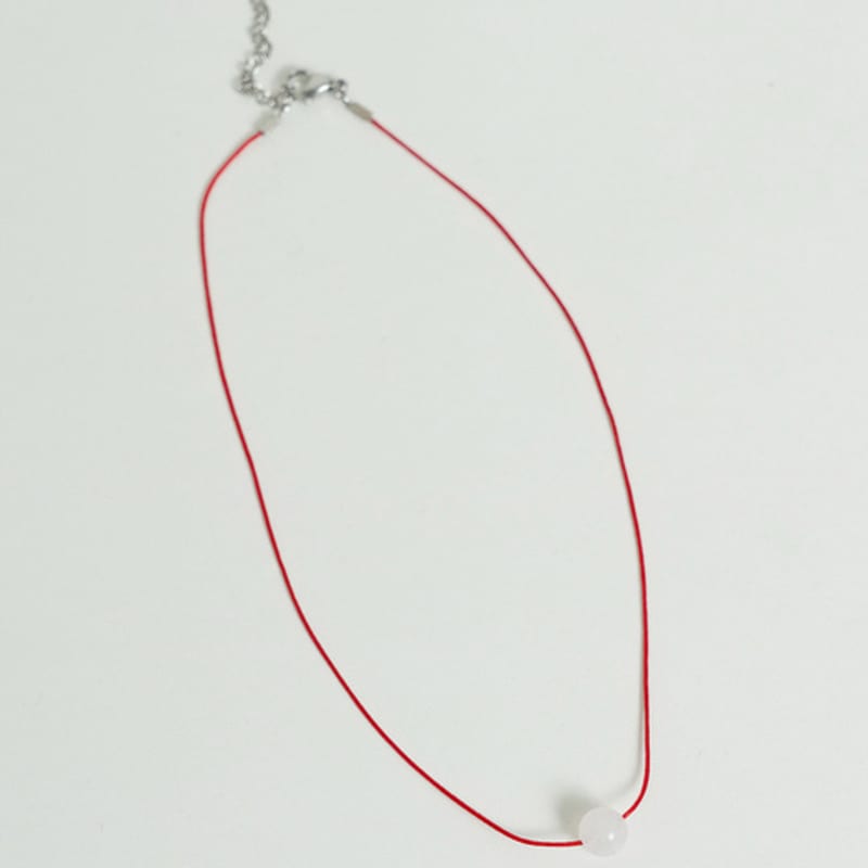 Geegee Red String Ball Necklace