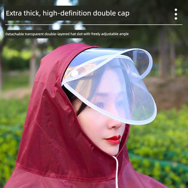 New Model Electric Vehicle Rain Poncho with Single/Double Brim XL Adult Large Size Riding Raincoat Single-Person Outdoor Foot-Covering Motorcycle