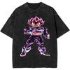 Summer Dragon Ball Vintage T-Shirt Heavyweight Washed Oversized Unisex Anime Vegeta & SSJ4 Goku Graphic Retro