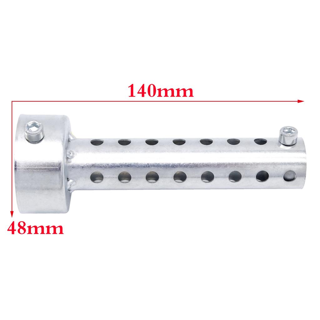Silenziatore Per Moto Universale Argento Con DB Killer - Diametri 35/42/45mm, Inserti Marmitta Rimovibile