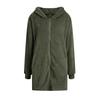 2024 European Winter Women's Long Sleeve Hooded Plush Zipper Cardigan Coat