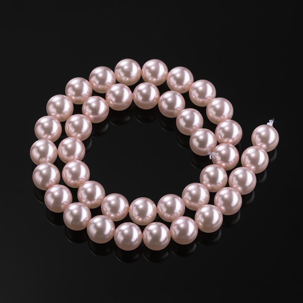 1Strand 4-10mm About 39-96pcs Glass Artificial Pearl Round Spacer Loose Beads for DIY Jewelry Bracelets Necklaces Making Supplie