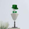Green Felted Hat Tie Set Festives Celebrations Hat Retros Gentleman Hat Costume Accessory