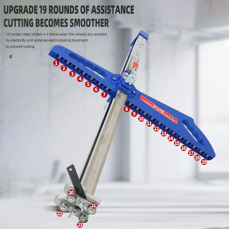 Reinforced Dual-Blade Gypsum Board Cutter with 23 Precision Wheels