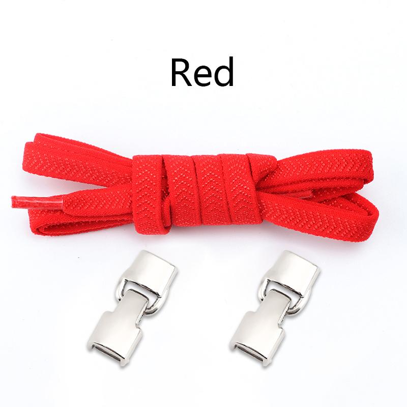 No Tie Shoe Laces Flat Metal Buckle Elastic Shoelaces Casual Shoes for Men and Women Lazy Shoelace Rubber Band Shoestring