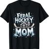 Feral Hockey Mom Raccoon Graphic TShirt Funny Ice Hockey Mom Tee