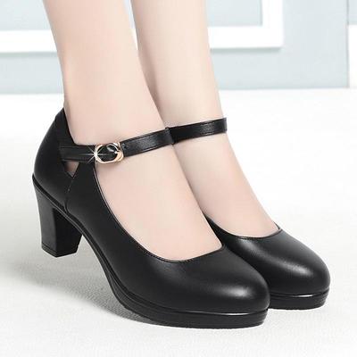 Cheongsam Women's Thick-Soled Platform High Heels: Elegant Wide-Fit Spring Shoes