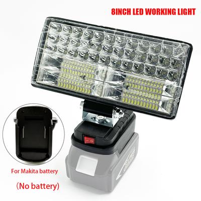 8inch For Makita 18V Li-ion Battery LED Work Light Flashlight Portable Emergency Flood Lamp Camping Lamp