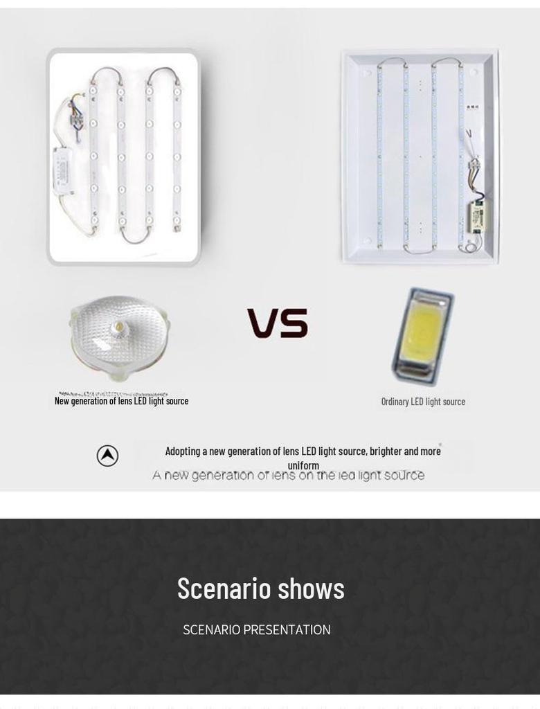 Nordische Moderne Ultraflache LED Rechteckige Deckenleuchte für Wohnzimmer und Schlafzimmer