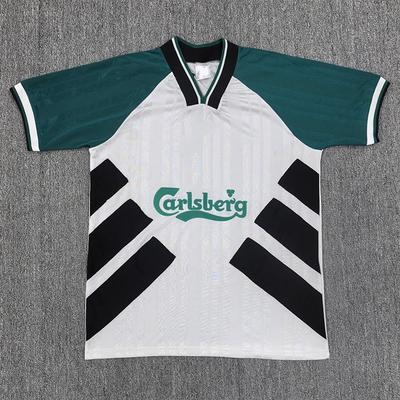Vintage 1993-1995 Liverpool Auswärtsfußballtrikot Herren Kurzarm Fußballshirt S-XXL Bambusfaser