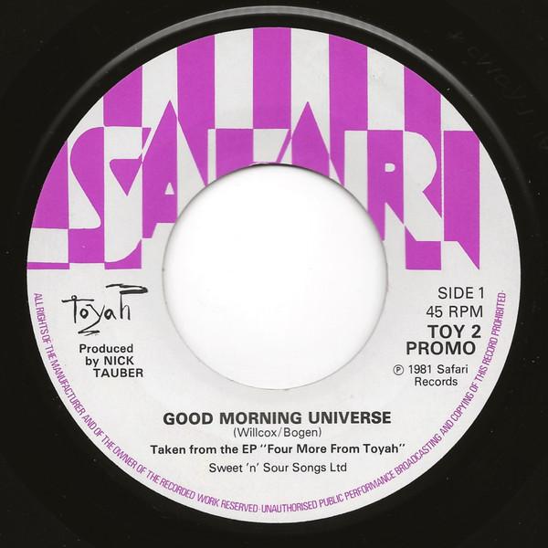 

7inch Record TOYAH Good Morning Universe TOY2PROMO Safari Records 1981 UK Rock Used