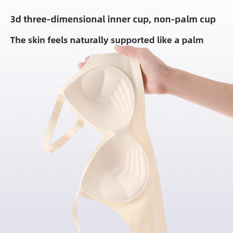 3D Jelly Support Push-Out Cartoon Bust Seamless Bra, Small Bust Enhancing Side Gathering Anti-Sag Shaping Women Bra
