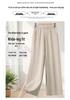 2026 New Ice Silk Mom Pants: Lightweight Summer Style, Versatile Straight-Leg, Casual Nine-Tenths Length for Middle-Aged and Elderly Women.