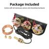 2'' 52mm 3 In 1 Triple Gauge Oil Pressure + AMPERES + Water Temp Auto Gauge Universal Triple Meter Kit With Sensor For Car Truck