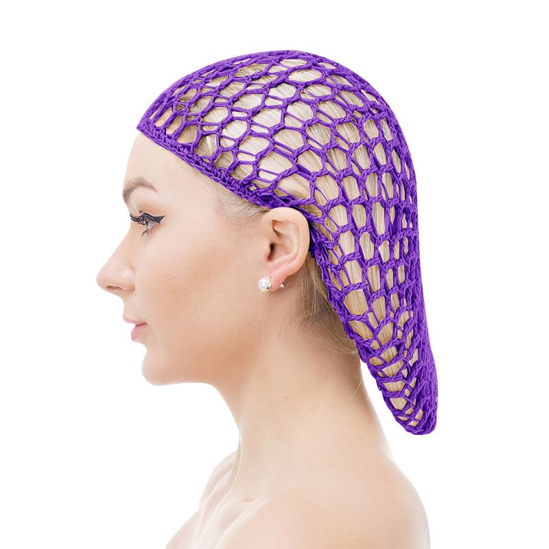 New Women's Handmade Crochet Hairnet Snood Cap Elastic Band Mesh Head Cover Hair Net Wrap Nylon Sleeping Caps Beauty Hair Net