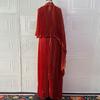 Womens Elegant Chiffon Cape Dress Batwing Sleeve A-line Long Plus Size 2025