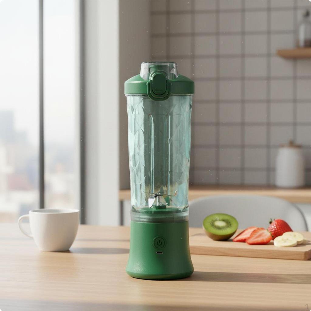 Portable Blender Design Individual Ice Crusher Crushing USBCharged Juicer Cup for Travel, Office,