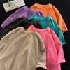 Übergroßes, säuregewaschenes T-Shirt für Damen, Vintage-T-Shirts, lässige Wash-T-Shirts, Mädchen-Retro-Luxus-Tops, T-Shirt-Kleidung