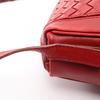 Used BOTTEGA VENETA Intrecciato Shoulder Bag leather Red Used Women
