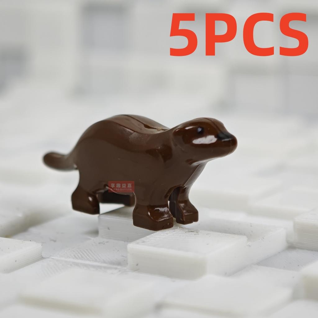 MOC City Animal Building Block Figures Eagle Owl Panda Parrot Seagull Penguin Zoo Fram Horse Pig Accessories Bricks Toy Gift