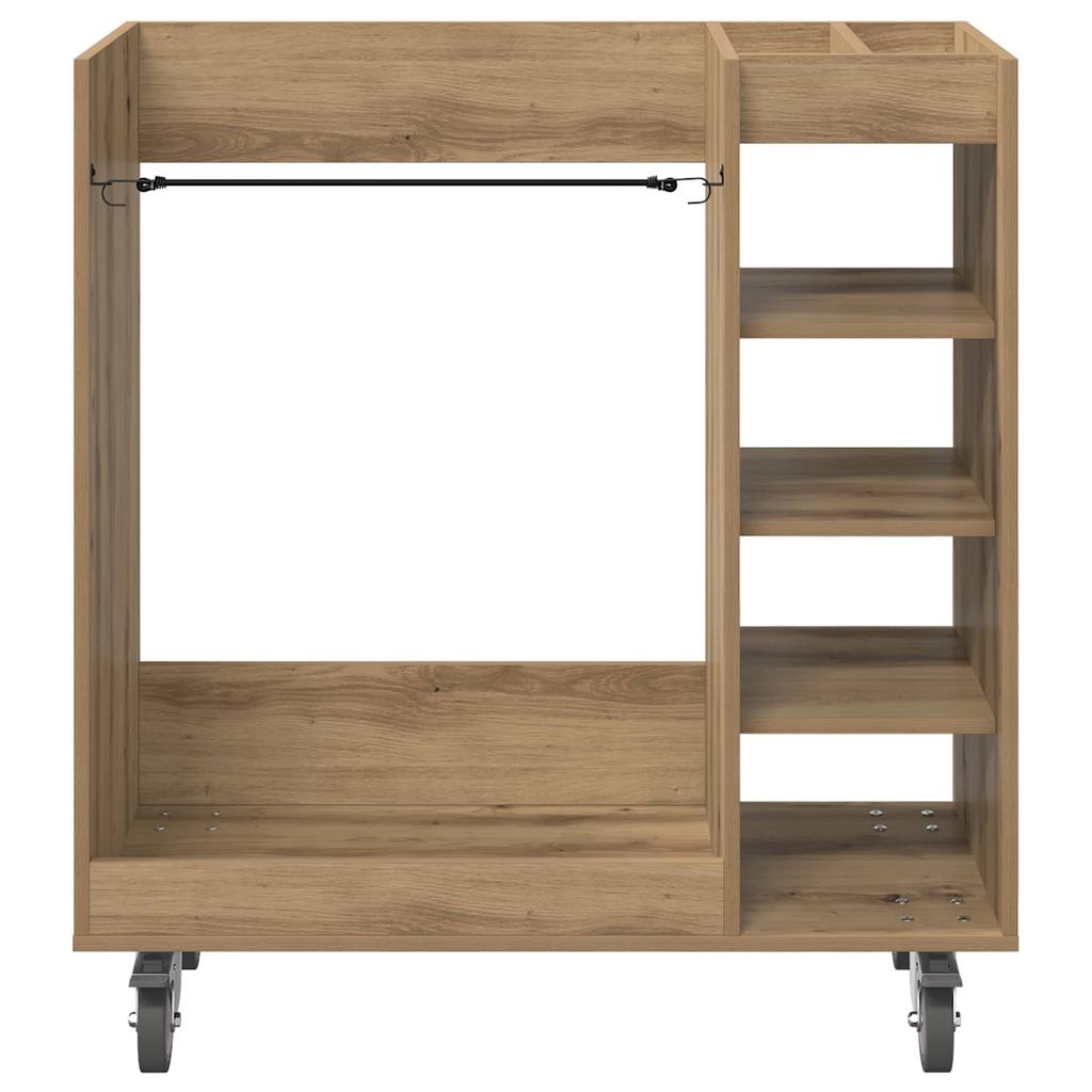 Golf Cabinet with Wheels Uni Artisan Oak 90 x 45 x 98 cm