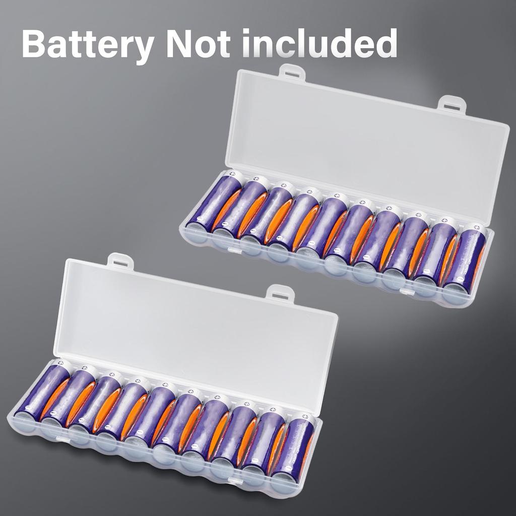 Battery Protective Box AA Battery Storage Case Battery Storage Holder Box For Holding 10 Grids AA Batteries Battery Storage Case