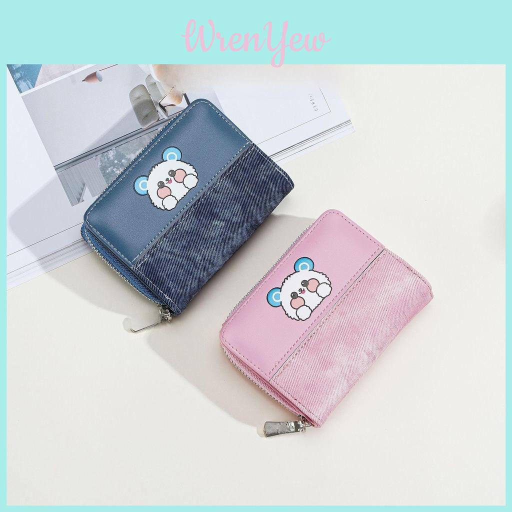 Compact Wallet Card Organizer With Pu Material And Anime Pattern For Casual Carry