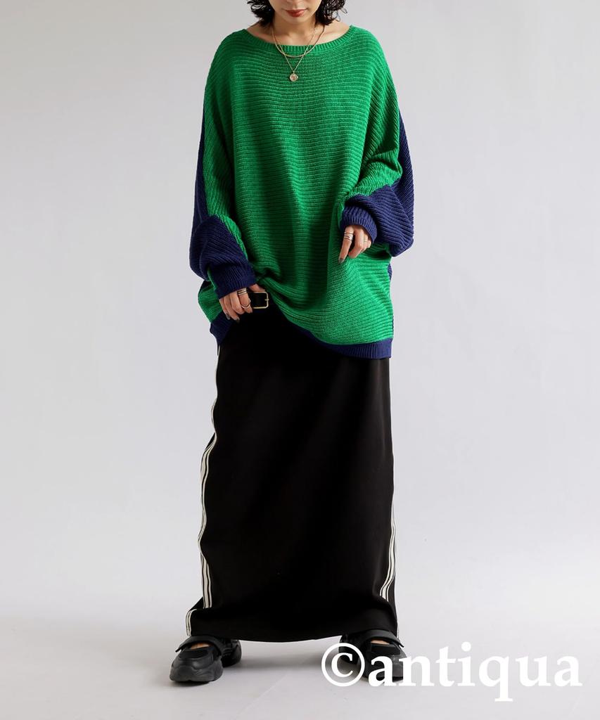 antiqua Knit Long One Size Green Women's 2-Way Top, Sleeve, PN-00477, 30,