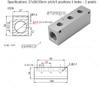 Luchtverdeler 1/2" 1/4" Pneumatische Snelkoppeling Slang Aluminium Blok Splitter 2 3 4 5 6 7 8 9 10 Weg