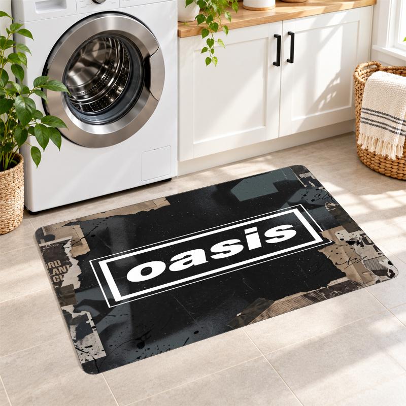 Flannel Kitchen Mat Oasis Soft Area Rug Non Slip Floor Carpet Home Decoration