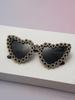 Rhinestone Heart Sunglasses for Women Trendy Fashion Cat Eye Frame for Party&Outdoor Wear UV Protection Sun Glasses KJ027