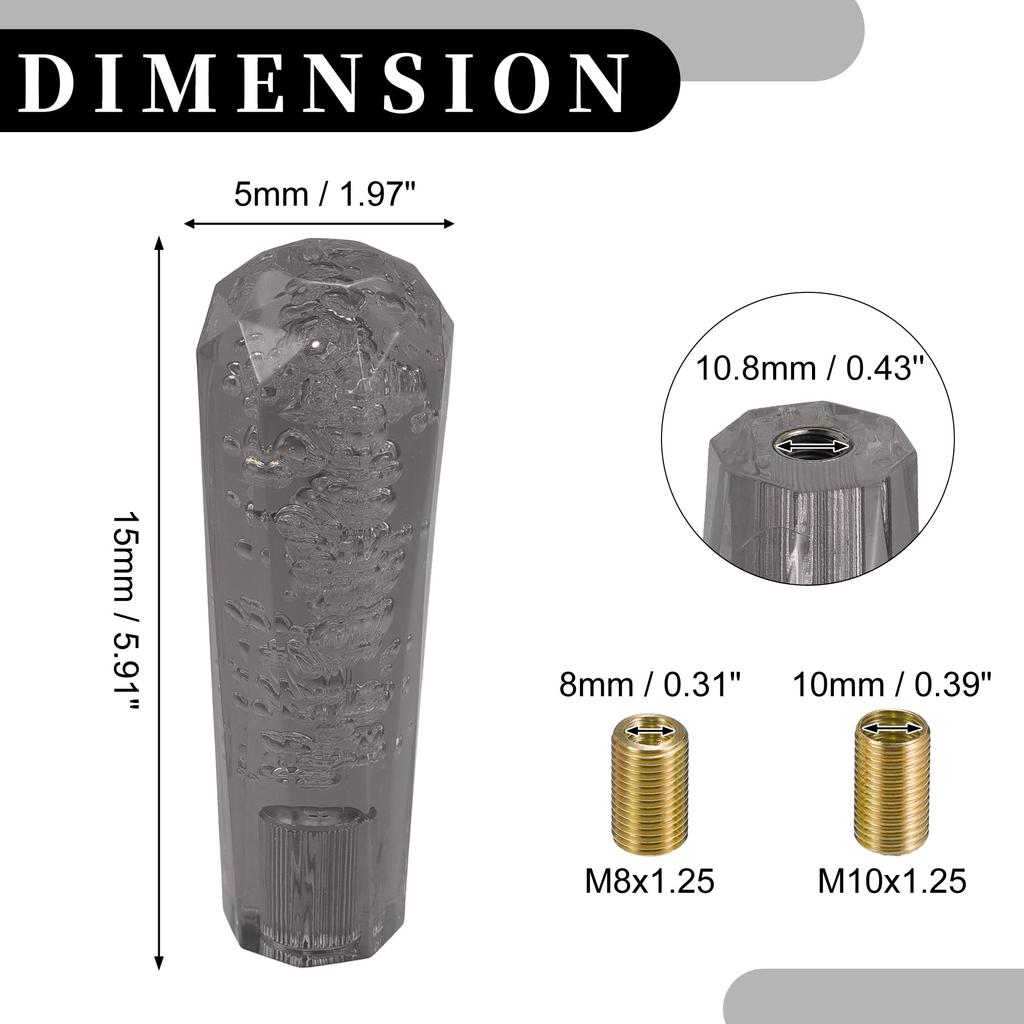 Partuto 1 Set 15cm Universal Shift Knobs - Car Gear Shift Knob with 2