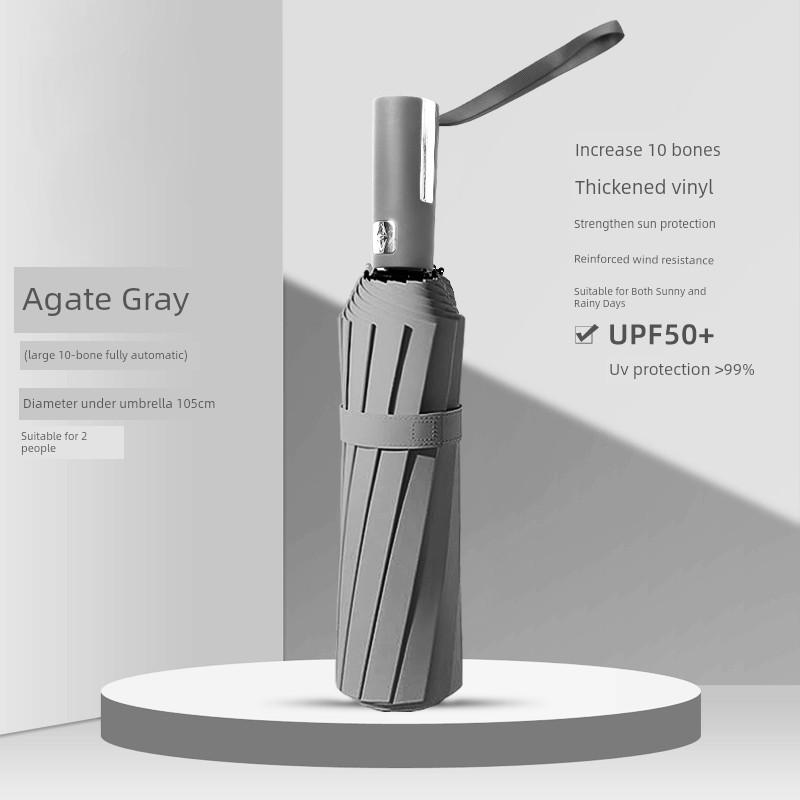 Umbrella Female Foldable Rain Dual-Use Men Thickened Foldable and Portable Automatic Sun-Proof UV Sun Umbrella