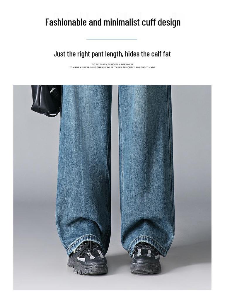 Women's High Waist Straight Leg Jeans - Spring Slim Fit, Retro Loose Drapey with Narrow and Wide Leg Options.