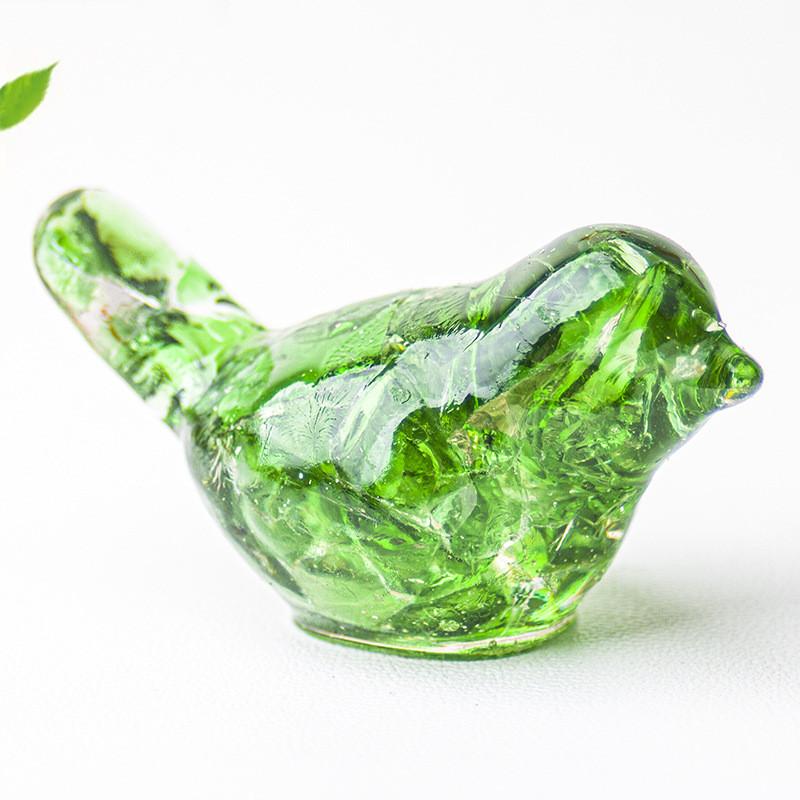 Resin Crystal Bird Figurine With Natural Waterstone For Home Office Decor Gift For Friends