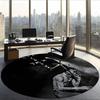 Travis Scott (5) Tappeto Rotondo per Ufficio Tappeto Decorativo per Pavimento per Ufficio Camera da Letto Soggiorno e Spazio Domestico