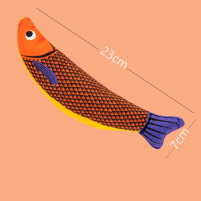 

Cat Toy Catnip 3D Simulation Fish Saury Goldfish Kitten Toys Pillowfish Interactive Sounding Cat Chew Bite Plush Toy Cat Supply
