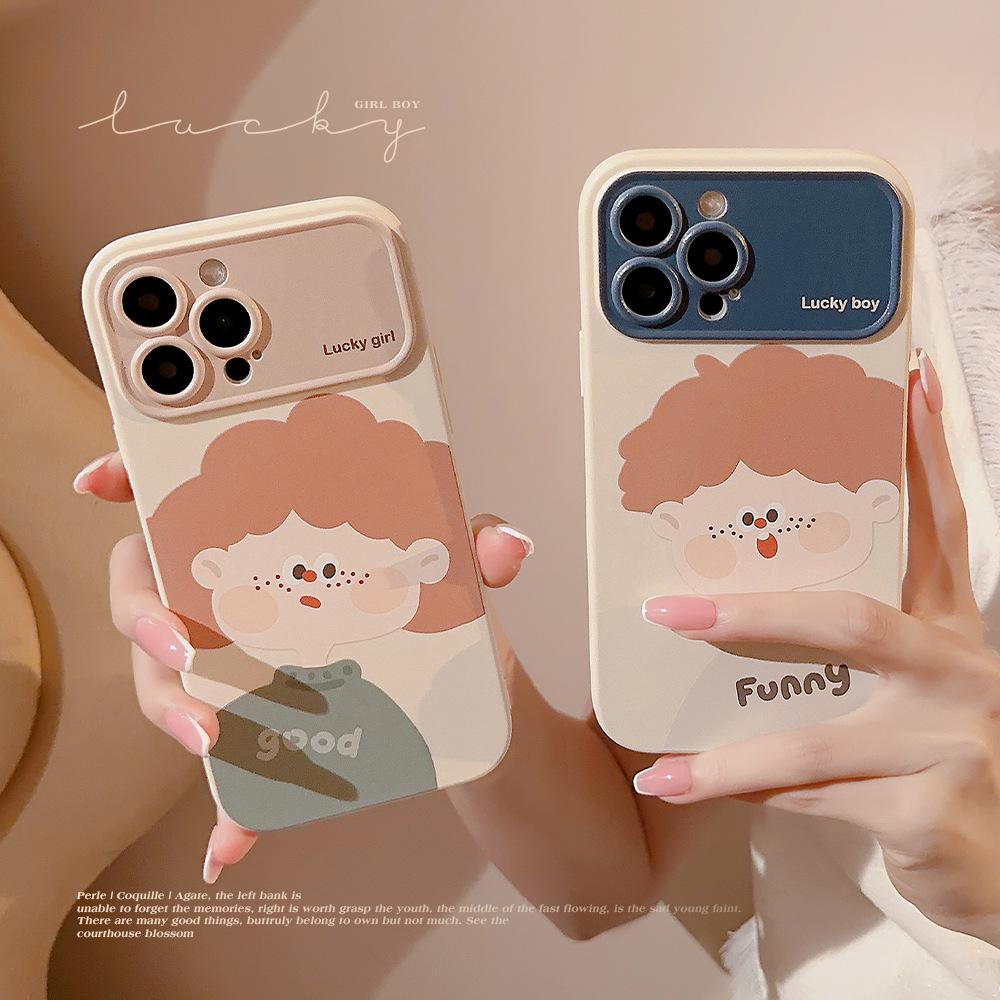 Couple Phone Case Suitable for IPhone15 Apple Phone Case 13ProMax Autumn and Winter Cartoon 14 All Inclusive 11 Soft
