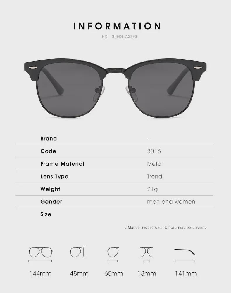 Polarized Metal & Plastic Sunglasses, UV Protection for Men & Women