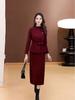 Elegant Spring 2026 Slim-Fit Lace-Up Three-Piece Dress for Women - Perfect for Mother's Day