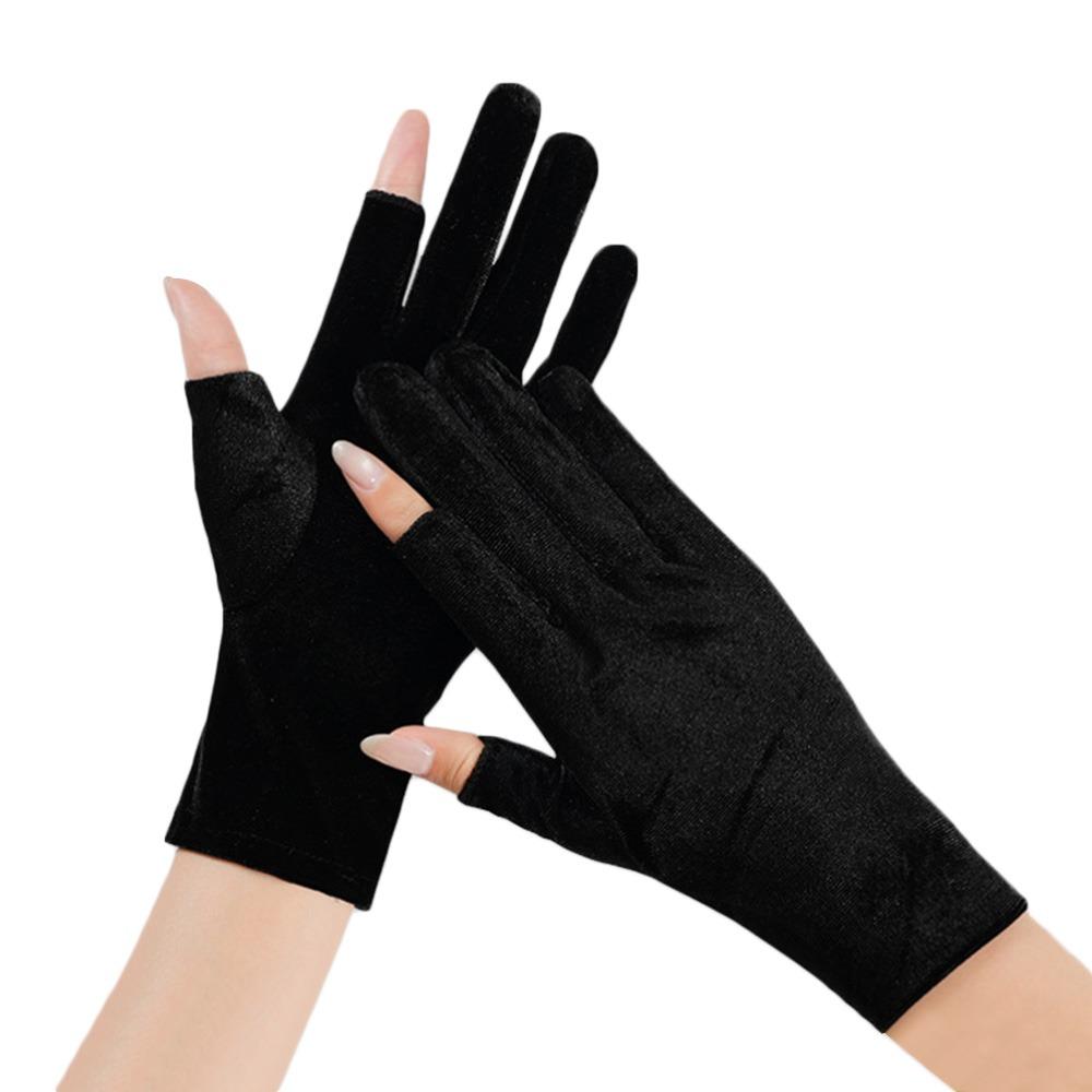 Fashion Warm Women's Winter Gloves Lining Fleece Windproof Velvet Mittens Elastic Coldproof Driving Gloves Outdoor