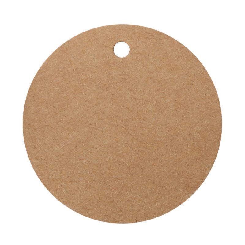 100pcs 6cm Round Kraft Tags Universal Diy Blank Tags With 20m Jute Twine For Wedding Birthday