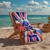 Custom Name Ultra-Soft Beach Towel with Rangers F.C Theme,Ideal for Pool - Camping, Diving - Perfect Travel Essential, Vibrant Beach Towel.