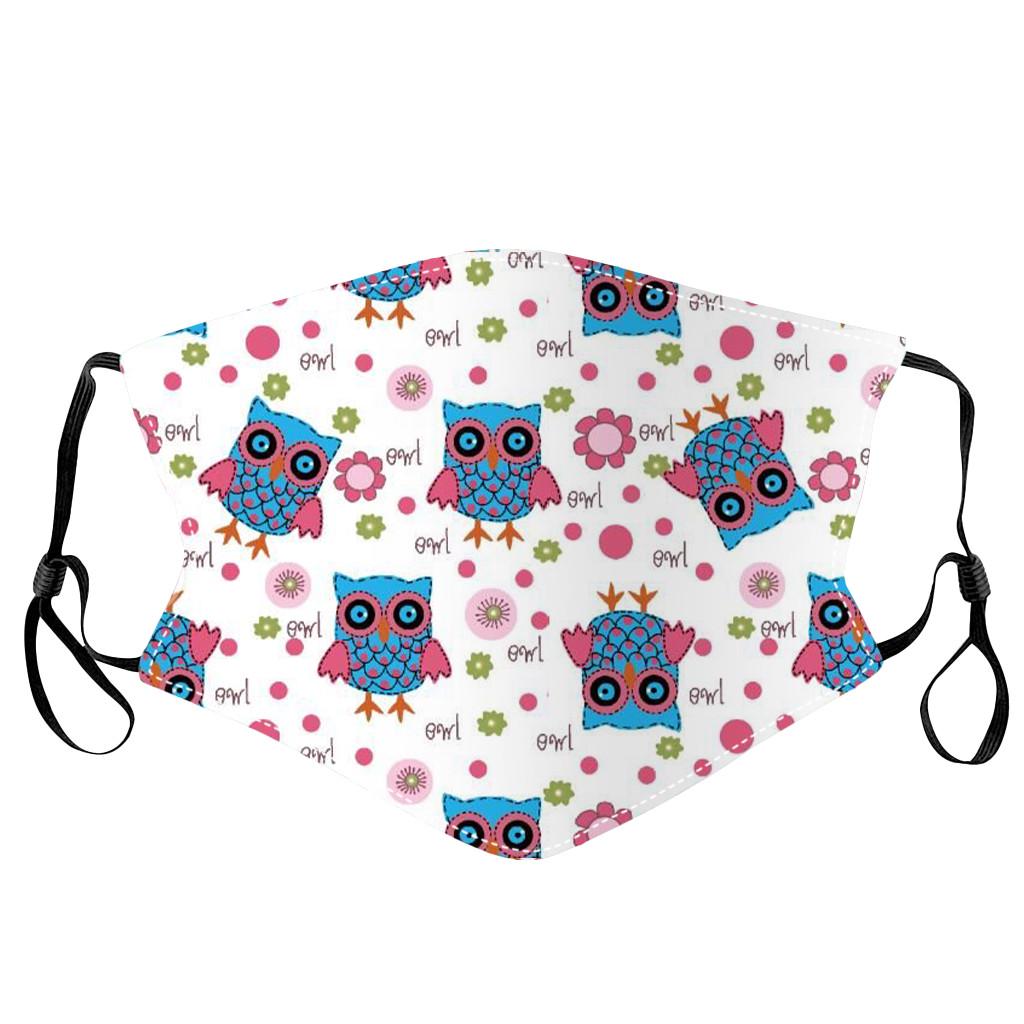 Children Washable  Breathable Cartoon Printed Cotton Mouth Face Mask