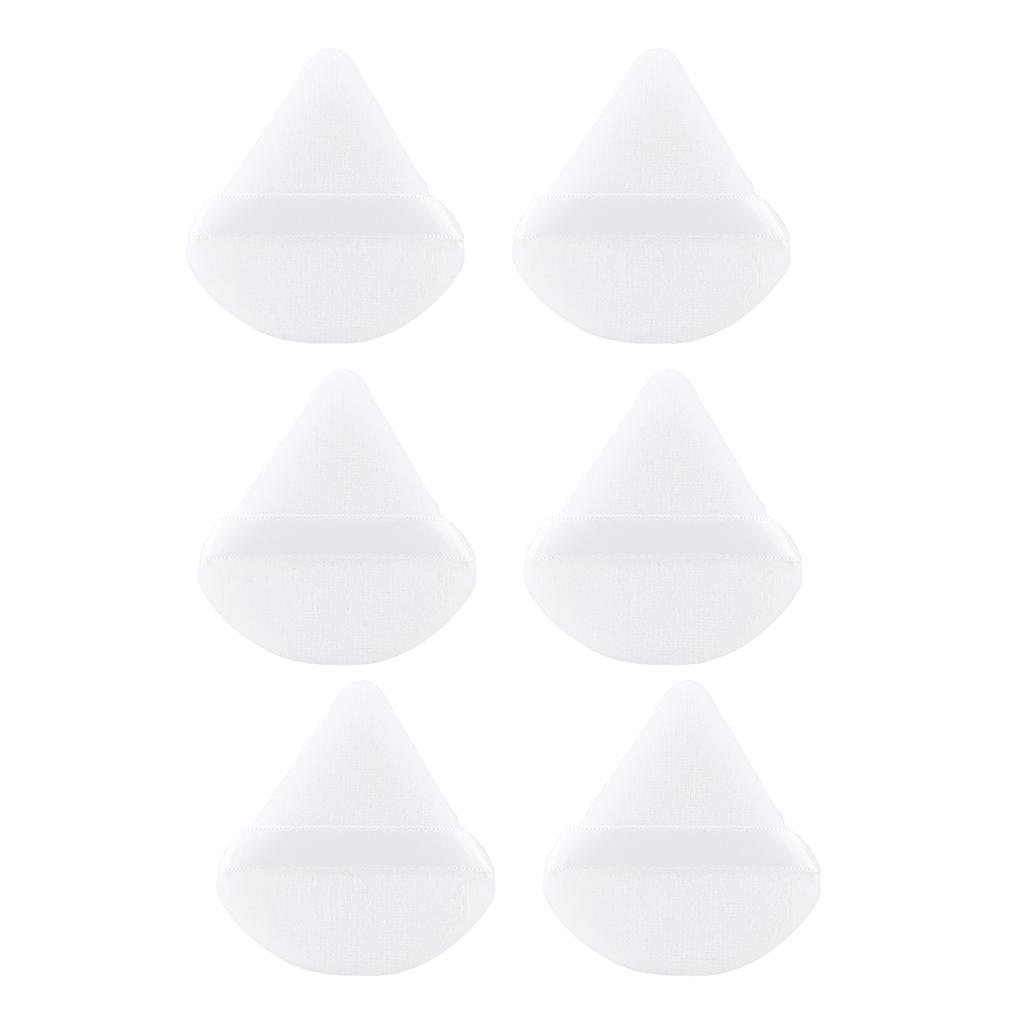 6 Pcs Powder Puff Face Makeup Sponge Soft Velour Triangle Powder Puffs For Loose Powder Body Powder Cosmetic Foundation Beauty