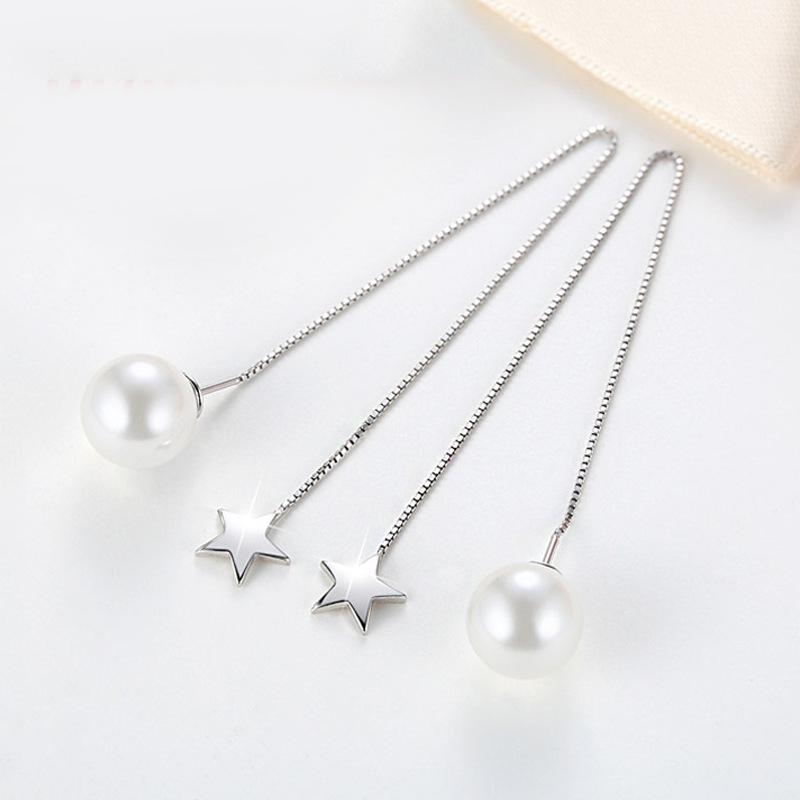 Korean Star Pearl Geometric Ear Cuffs - Slimming Fashion Earrings