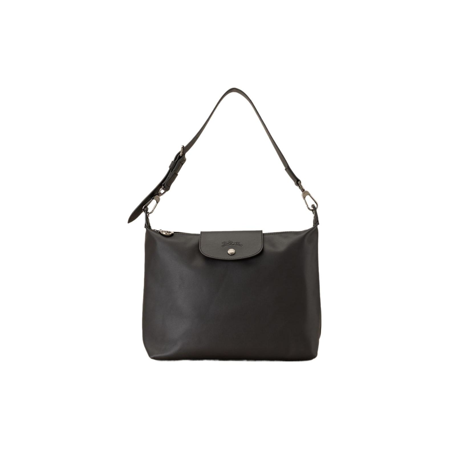 

Longchamp Le Pliage Xtra 32 Snap Zipper Leather Crescent Bag Women Handbags Black 10189987001 Basic Set (Bag+Dust Bag)