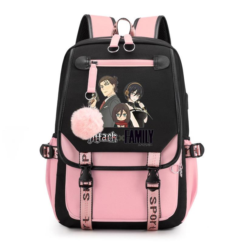Spy Play House Backpack Casual Versatile Large Capacity Junior High School Student School Bag
